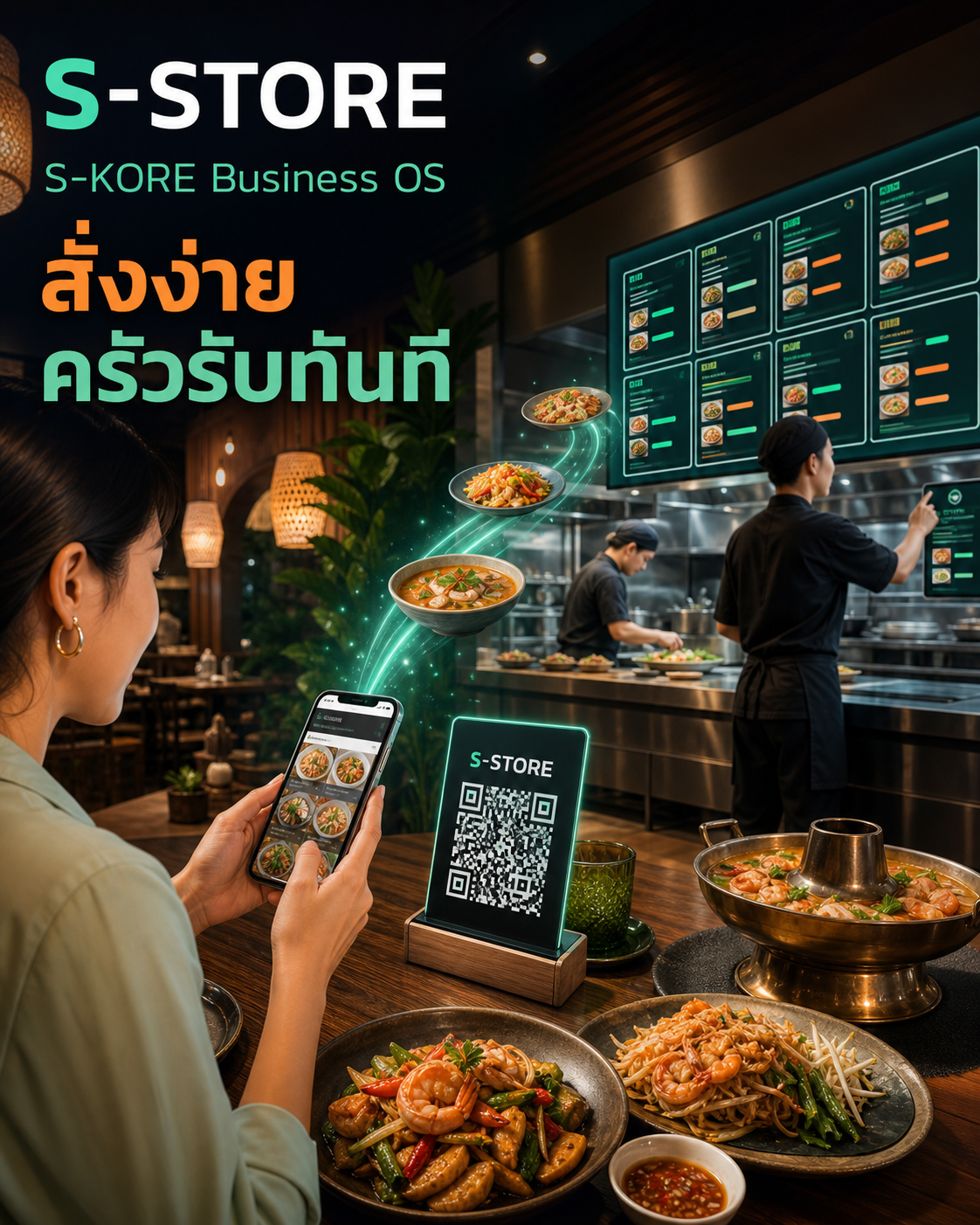 S-KORE Store ระบบบริหารร้านอาหารตั้งแต่สั่งอาหารถึงครัว